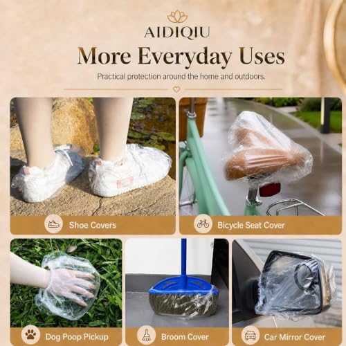100PCS Larger Shower Caps Disposable, Thicker Waterproof Plastic Elastic Hair Bath Caps, Plastic Hair Caps for Women, Spa, Home Use, Hotel and Hair Salon, Portable Travel - Image 5