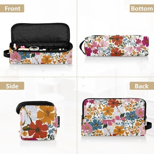 Hair Tools Travel Bag with Heat Resistant Mat 2-in-1 Hot Tools Travel Bag Organizer Flat Curling Iron Travel Case for Straightener Colorful Flowers - Image 5