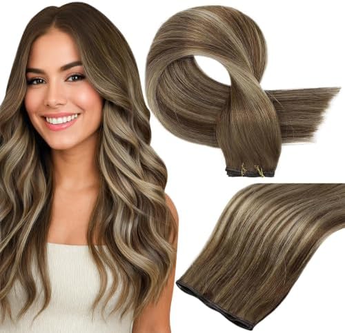 Full Shine Hand Tied Human Hair Extensions 22 Inch 60g by FullShine