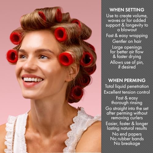 Olivia Garden Jet Set EZ Grip Self-Gripping Curlers - Hair Rollers for Setting or Perming - Style Curls and Waves - Image 4
