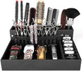 Barber Organizer Tray, 13.9 x 11.2 x 4.4 inch Adjustable Station for Clippers & Guards Scissors, Multifunctional Non-slip Barber&Salon Hair Tools Holder, with PU Leather Exterior Hairdressing Case by WelcometoBarberTop