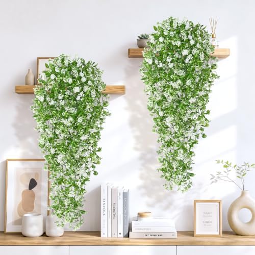 4Pcs Fake Hanging Plants 28" Artificial Plants Greenery Eucalyptus Ivy Vine - Image 5