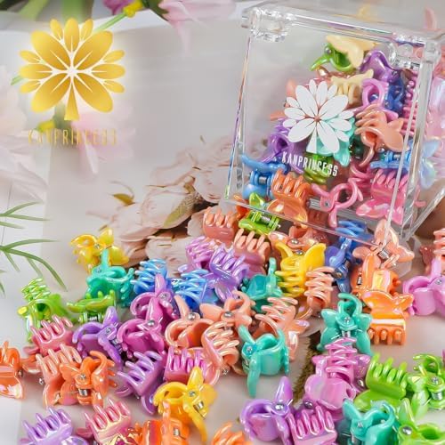 KANPRINCESS 50PCS Mini Butterfly Claw Clips Mini hair clips With Box Small Hair Clips For Women And Girls Gift Set(SET5) - Image 6