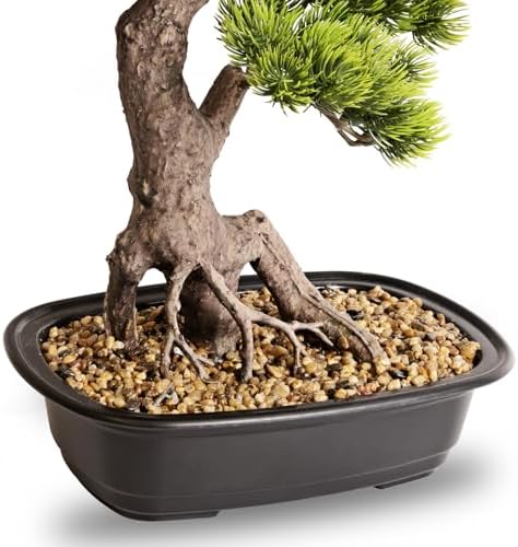 Artificial Bonsai Plant, Large Faux Juniper Plants 20 inch, Faux Potted Pine Plants Indoor Decor for Office Desk Home Table, Greenery Desktop Bonsai Tree for Room Decorations, Tall 20" - Image 7
