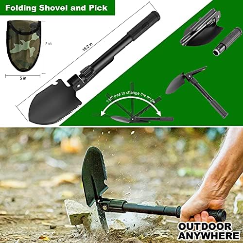 Emergency Survival Kit and First Aid Kit, 142Pcs Professional Survival Gear and Supplies Equipment with Molle Pouch, Gift for Christmas Men Dad Husband Camping Hiking Hunting Outdoor Adventure (Green - Image 4