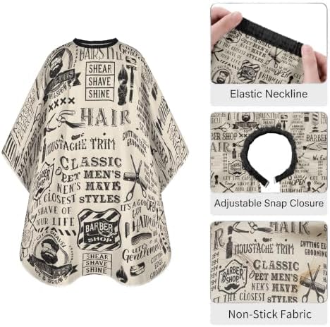 Barber Cape for Men, Professional Hair Cutting Cape for Salon Use - Image 4
