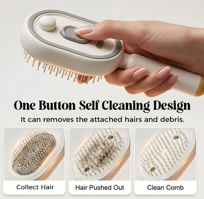 Electric Spray & Massage Hair Brush, 2026 Electric Steaming Massage Care Brush, Relieve Hair Tangles & Dryness, Works Beautifully on Curly, Straight, Thick, Thin, Long, or Short Hair, (Purple) - Image 3