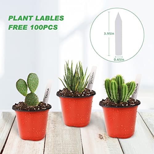 TDHDIKE 4" Small Plastic Plant Nursery Pots 100Pcs with Labels - Image 5