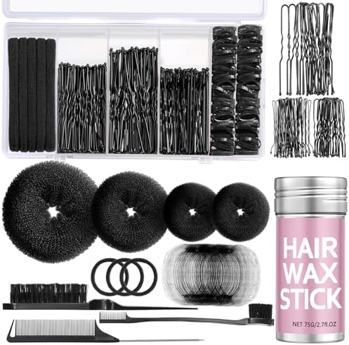 Black Bun Maker, Hair Donuts for Buns,Ballet Bun Kit by Unknown