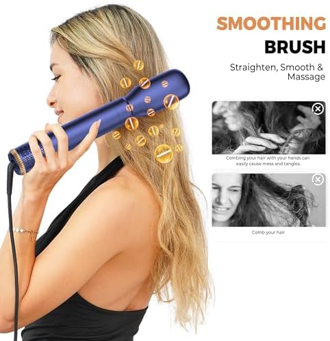 OKWRAP 5-in-1 Blow Dryer Brush, Hot Air Styler with Auto-Wrap Curlers - Image 4