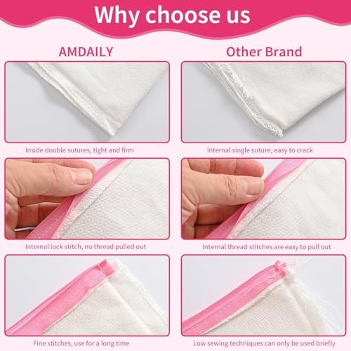 AMDAILY 10Pcs Canvas Makeup Bags Bulk, Cotton Sublimation DIY Cosmetic Bag - Image 4