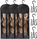 3PCS Extra Long Hair Extension Holder - Wig Storage Bags & Hanger for Multiple Wigs & Accessories (31.5 Inch) by AIHOPESTO