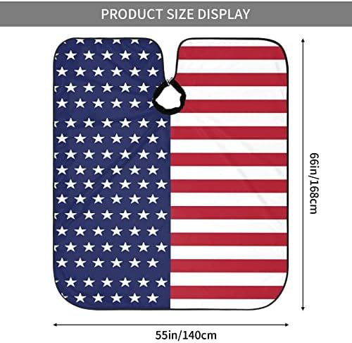 American Flag Barber Cape Hair Cutting Cape Patriotic USA Haircut Cape Hair Cape Apron Barber Supplies Salon Capes For Clients Men Women - Image 6