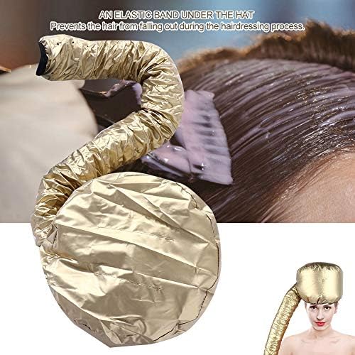 Generic Portable Hair Drying Cap Blow Dryer Bonnet Hat for Faster Hair Drying in Gold Color (Gold) - Image 5