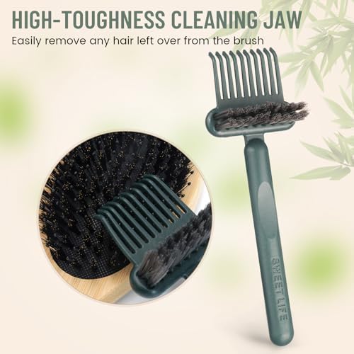Boar Bristle Hair Brush Set, Bamboo Comb Set for Hair Growth - Image 6