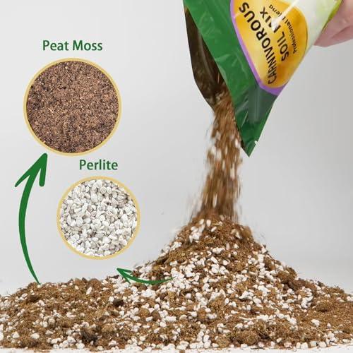 Carnivorous Plant Soil Mix 1qt, Pure Peat Moss and Perlite Mixture for Venus, Pitcher, Butterwort, Nepenthes, Sundew - Image 2