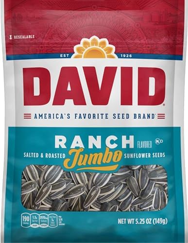 David, Sunflower Seeds, Roasted & Salted, Ranch, 5.25oz Bag (Pack of 2) - Image 3