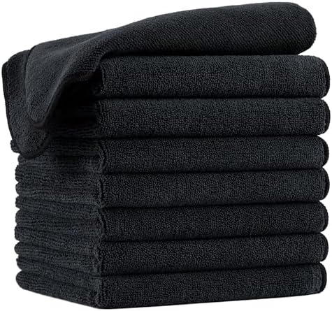 POLYTE 340 GSM Quick Dry Microfiber Hair Salon Towel, 16x29 in, 8 Pack by Polyte