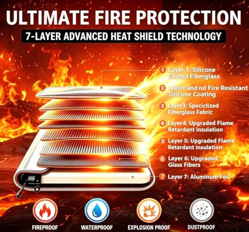 Fireproof Waterproof Document Bag Upgraded Two Pockets - 4200℉ Protection - Image 3