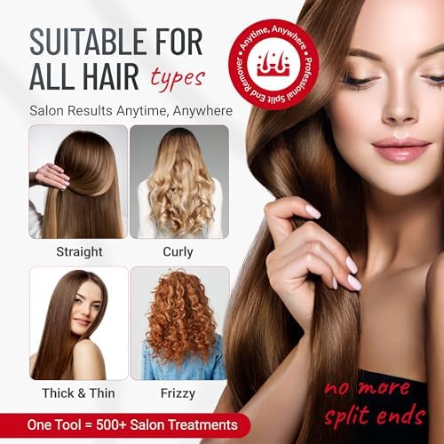 Split-Ender PRO - Professional Hair Trimmer with Charging Station, Automatic Split End Remover for Frizzy, Dry, Damaged, Colored, Broken, Curly, Straight or Bleached Hair Types, Hair Styling Tool - Image 2