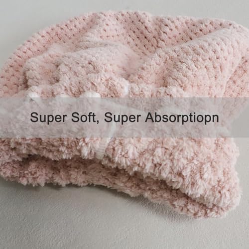 Jseng 3PC Microfiber Hair Towel Caps, Extreme Soft & Ultra Absorbent, Fast Drying Hair Drying Caps Towel Turban Wrap for Wet Hair Women - Image 4