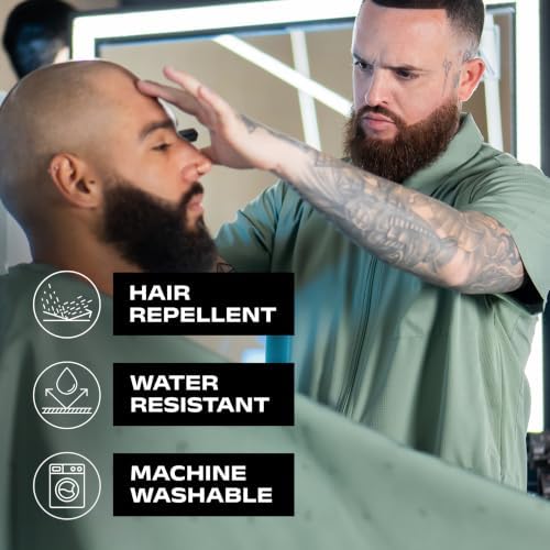 Barber Strong The Barber Cape Haircut Cover for Men, Hair Repelling and Static-Reducing Material, Water Resistant Fabric - Image 5