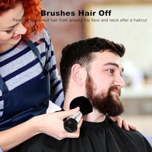 Barber Cape for Hair Cutting Dye Color, with Neck Duster Brush - Image 7