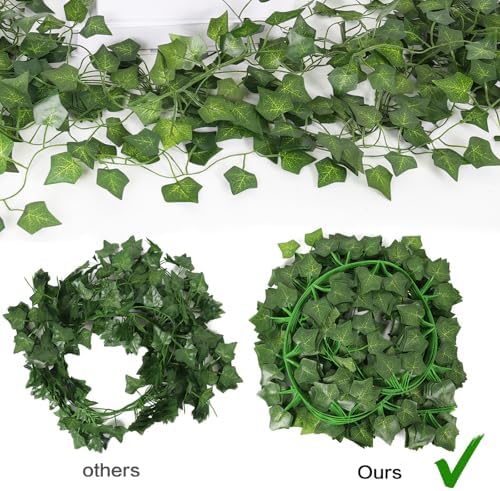RECUTMS Artificial Fake Ivy Vines Garlands for Room Decor（12 Pack 86Ft） - Image 3