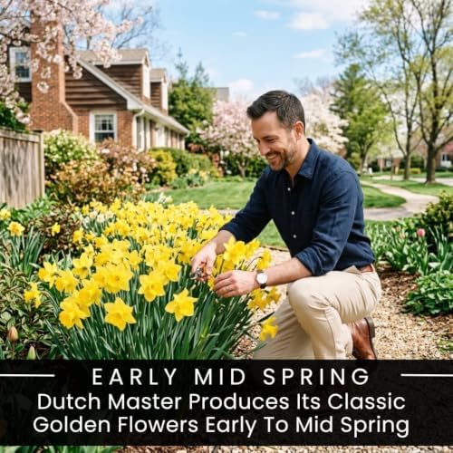 Yellow Dutch Master Daffodil Bulbs for Planting - Fresh Blooming Flowers, Easy to Grow Perennials (10 Bulbs) - Image 4