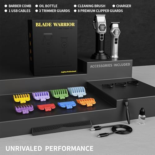 ANGFAN Hair Clippers for Men 8000RPM Brushless Motor 440C Steel Blades - Image 6
