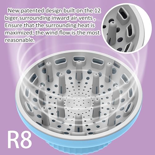 Universal Portable Blow Dryer Diffuser for Curly and Natural Wavy Hair, Hair Dryer Diffuser for Curly and Natural Wavy Hair (Light blue) - Image 2
