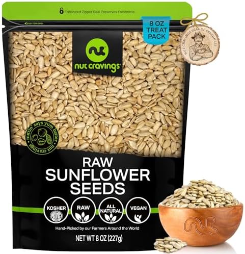 NUT CRAVINGS - Raw Sunflower Seeds Kernels to eat, (8oz - 1 Pack) by NutCravings%C2%AE