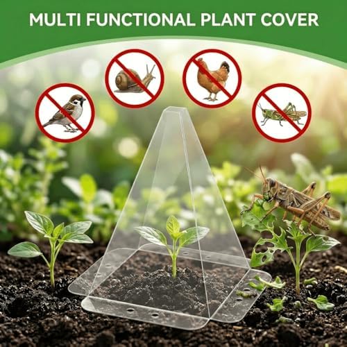 10 Pack Garden Cloches,Clear Reusable Plant Bell Covers,7.8"x11" - Image 5
