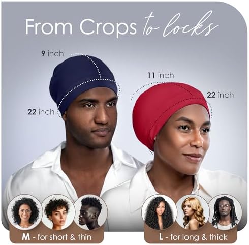 Silk Satin Hair Bonnet for Sleeping - Black Women & Men's Sleep Cap - Image 6