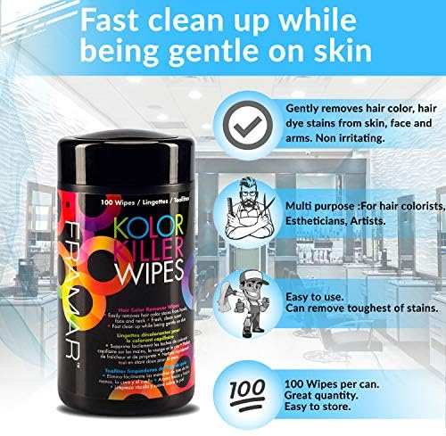 Framar Kolor Killer Wipes, Hair Dye Remover For Skin, Gentle on Skin - Image 2