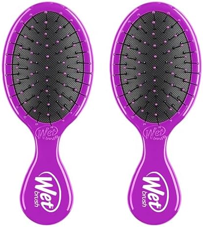 Wet Brush Mini Detangler Hair Brush, Purple, Detangling Travel Hairbrush, Ultra-Soft IntelliFlex Bristles Glide Through Tangles with Ease, Pain-Free, All Hair Types 2 Count (Pack of 12) by WetBrush