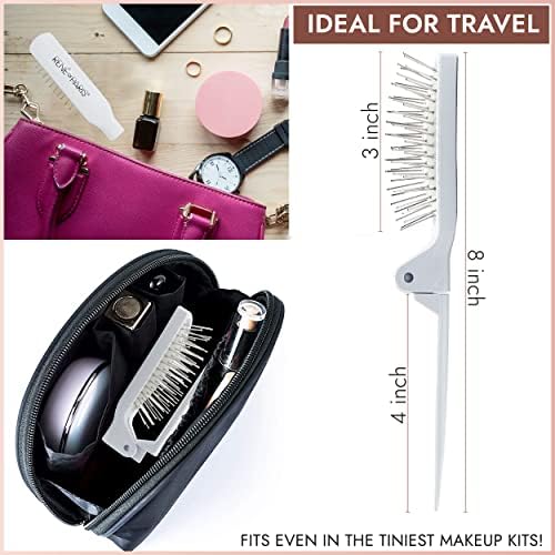 Foldable Wire Cushion Hair Wig Brush Comb Styling Tool for Extensions - Image 7
