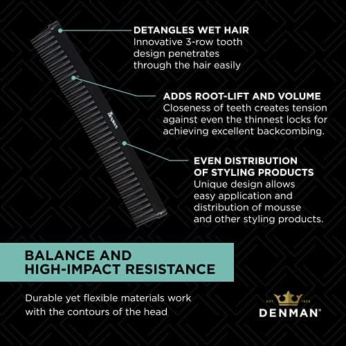 Denman Tame 'n' Tease Multifunction Comb Black - Image 5