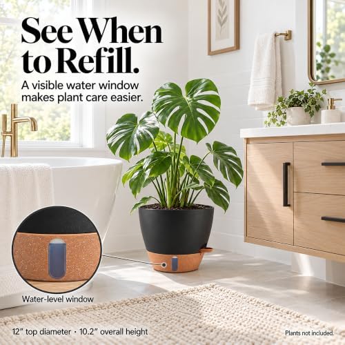 8/10/12 Inch Self Watering Pots for Indoor Outdoor Plants - Image 4