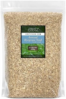 Annual RyeGrass Seed by Eretz - Willamette Valley, Oregon Grown. No fillers, No Weed or Other Crop Seeds (5lb) by Eretz