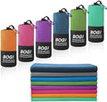 BOGI Microfiber Travel Sports Towel - Quick Dry, Soft Lightweight, Compact for Camping, Gym, Yoga, Swimming, Backpacking (XL:72''x32''+16''x16'' - Orange) by BOGI