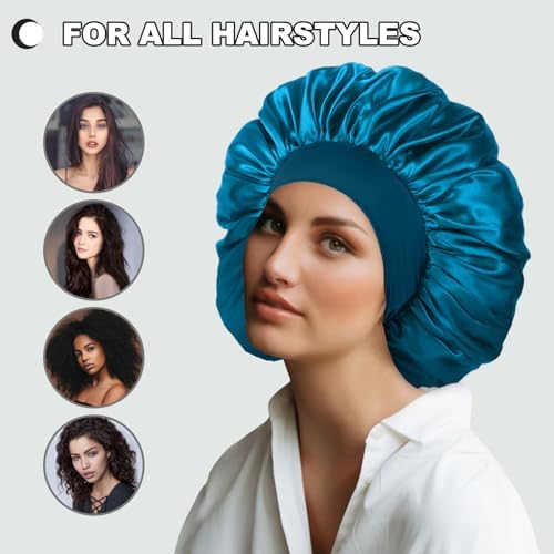 Extra Large Satin Bonnet Hair Cap for Women Men - Image 4