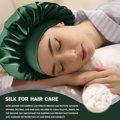 Satin Silk Bonnet for Hair, Double Layer Sleep Cap for Men & Women - Image 4
