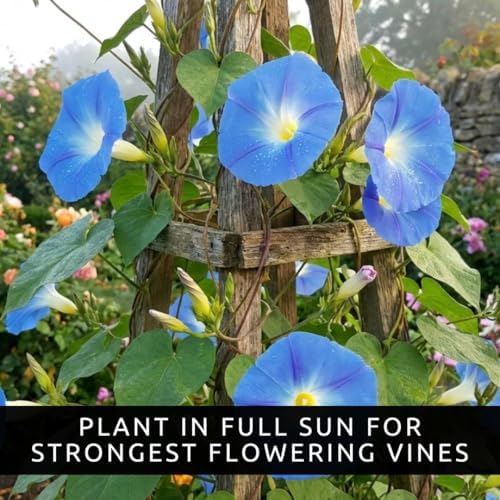 100 Blue Morning Glory Seeds | Climbing Flower Seeds for Planting - Image 5