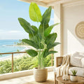 Lifelike Bird of Paradise Artificial Plant,6.2ft Faux Banana Leaf Tree with 13 Trunks - Perfect Indoor Silk Floor Plant for Home Decor in Living Room, Office, and Bedroom 1Pack by Keeplush