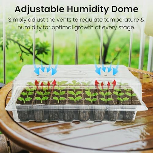 Bonviee Seed Starter Trays with Grow Lights, 80 Cells, 2 Pack - Image 4
