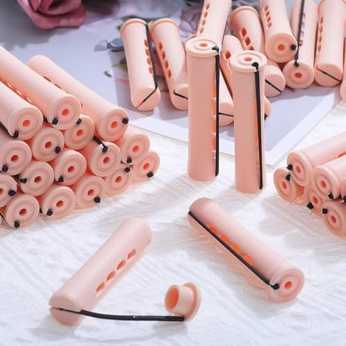 40Pcs Perm Rods Set - Plastic Cold Wave Rollers Non-Slip Hair Curlers for Long, Medium, Short Heatless Perming and Hairdressing (Yellow) - Image 5