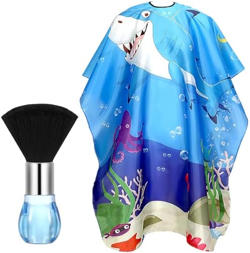 FEBSNOW Kids Haircut Cape, Professional Barber Cape with Neck Duster Brush by HOMECRAFTBEAUTYBABY