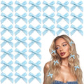 30PCS Blue Bows for Hair Satin Mini Bow Hair Clips Non Slip Small Hair Bows Cute Mini Hair Barrettes Y2K Hair Accessories for Women Girls by YAEISM
