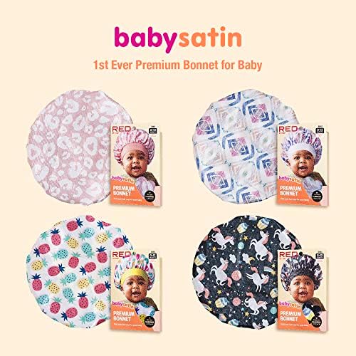 Red by Kiss Baby Satin Bonnet Sleep Caps Hair Wraps Hair Bonnet - Image 6